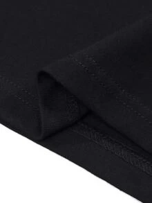 Áo thun & Áo lót Nam Lá thư Giải trí - màu đen - Xem 5