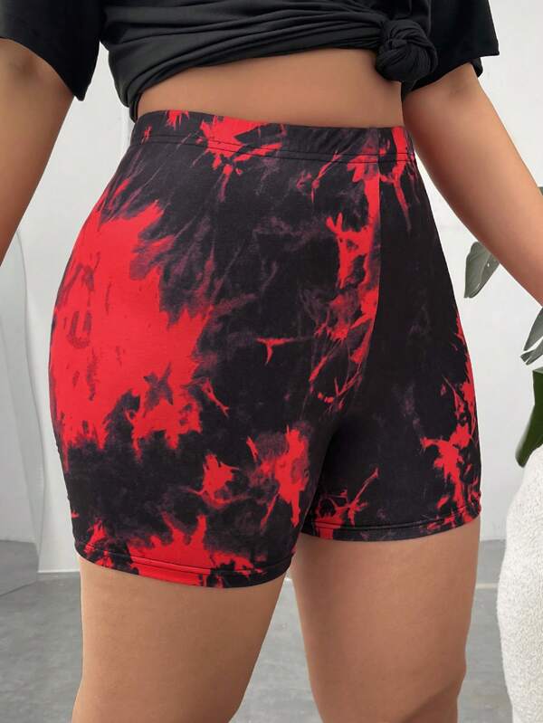 SHEIN Coolane Plus Tie Dye Biker Shorts SHEIN USA