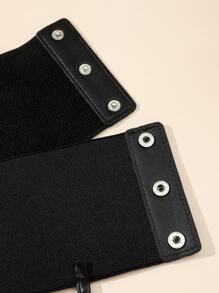 Cinturón arnés con cordón delantero - Negro - Ver 4