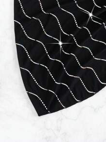 Swim SXY 滿版印花側打結沙灘纏腰式半身裙 - 黑色 - 查看 4