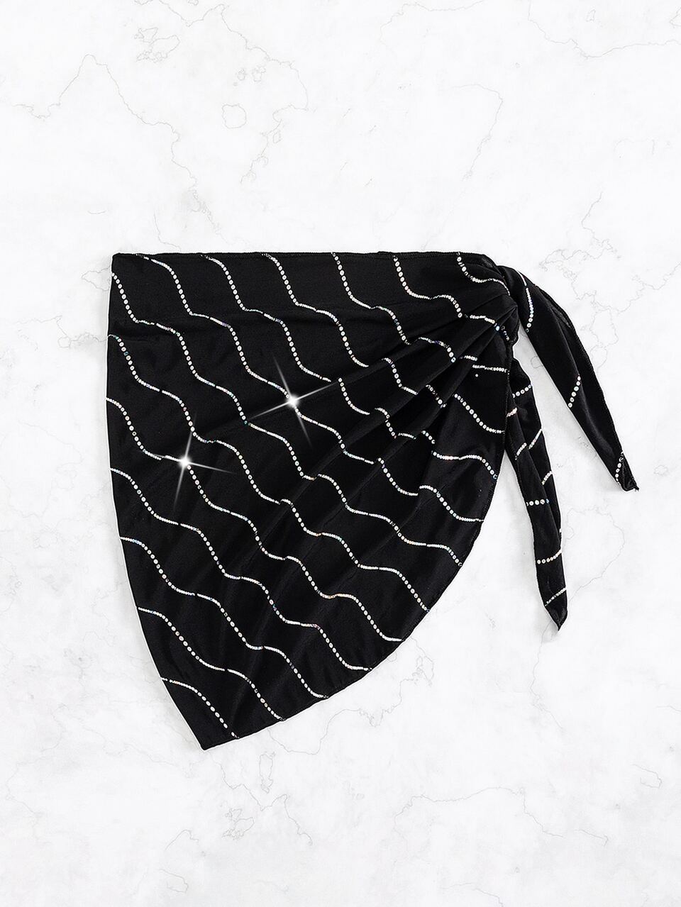 Summer Beach Allover Print Knot Side Cover Up Skirt