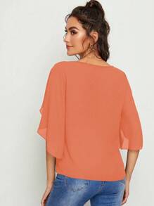 SHEIN Clasi Top monocolore maniche a fessura