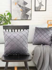 1 Đồng Màu Đệm Không Chất Độn, Tối Giản Vải Dệt Trang Trí Ném Gối Cho Gia Đình - Màu xám đen - Xem 4