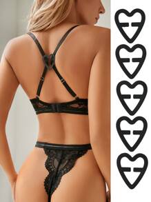 5入組心內衣肩帶夾