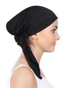 Solid Head Wrap - Black - View 1