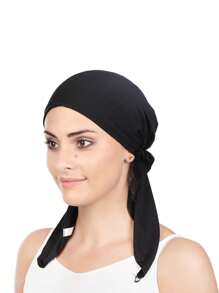 Solid Head Wrap - Black - View 3