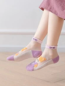 5 đôi Vớ họa tiết hoạt hình cho bé gái mới tập đi - Nhiều màu - Xem 2