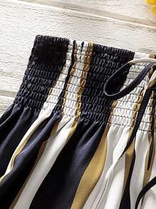 SHEIN Clasi Quần Short kích thước lớn Dải chun Thắt nơ trước Khối Màu Giải trí - Nhiều màu - Xem 4