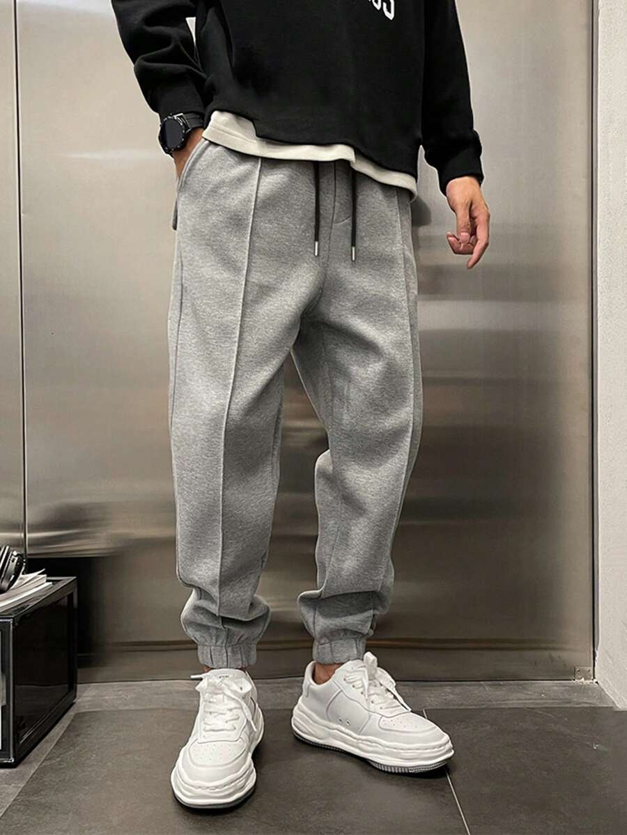 Manfinity Hypemode Men Seam Detail Drawstring Waist Sweatpants | SHEIN USA