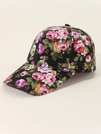1 buc șapcă de baseball la modă pentru femei cu model floral pentru călătorii în aer liber
