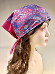 1入組女士捲形花紋時尚方巾日常裝飾 - 彩色 - 查看 4