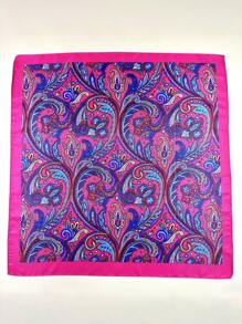 1入組女士捲形花紋時尚方巾日常裝飾 - 彩色 - 查看 5