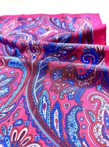 1入組女士捲形花紋時尚方巾日常裝飾 - 彩色 - 查看 6