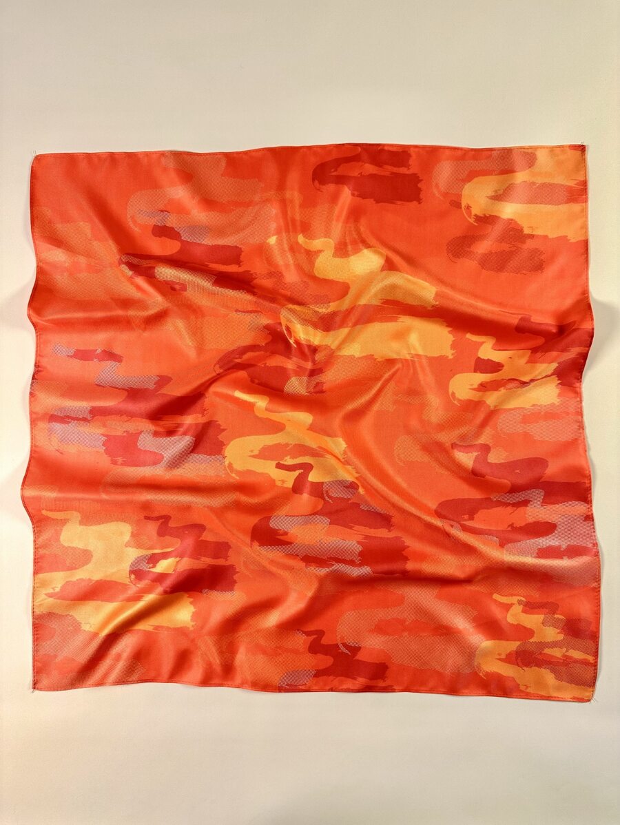 1入組女性圖形圖案時尚方巾適合女士日常裝飾 - 彩色 - 查看 1