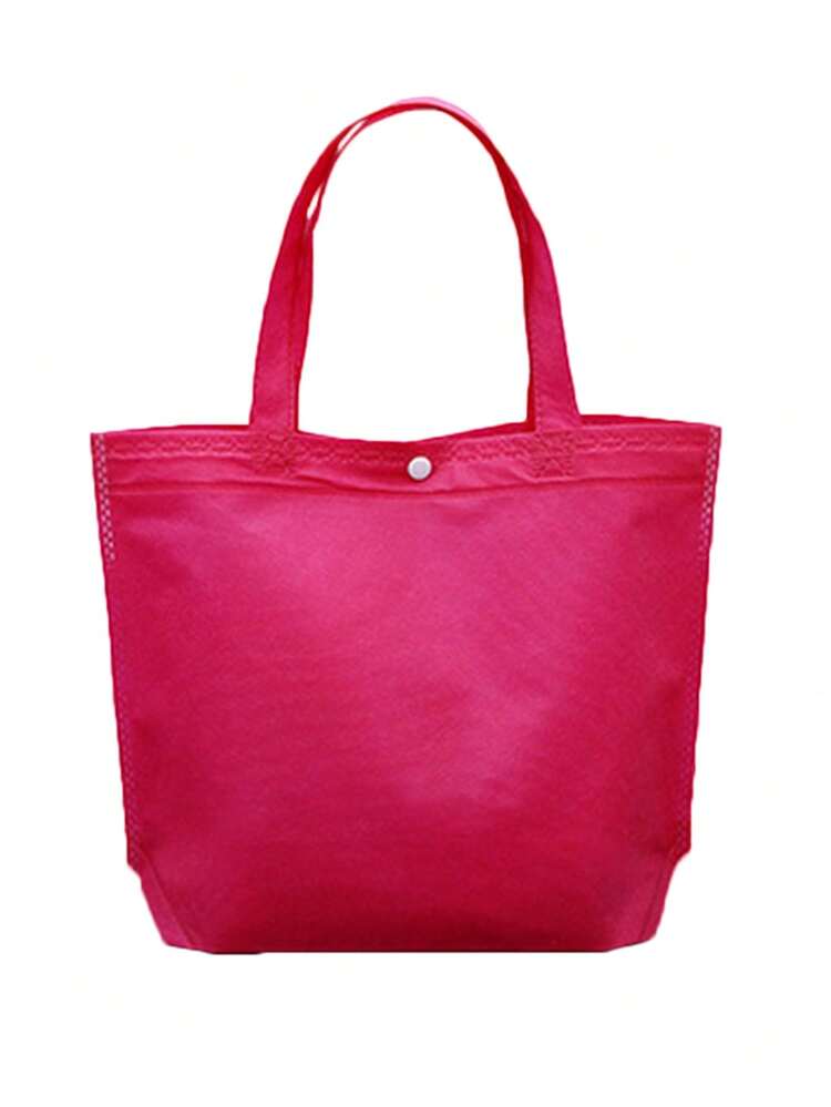 1入組隨機顏色可折疊鈕扣購物袋耐用無紡布手提袋26X33厘米 - 彩色 - 查看 7