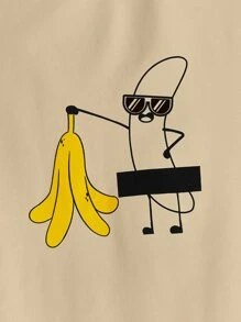 SWAVVY 男士休闲卡通印花短袖T恤，夏季情侣装