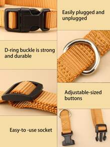 1入組可調節寵物項圈適用於狗狗和貓適用於戶外 - 橘色 - 查看 6