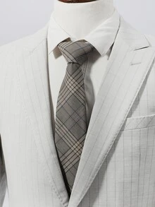 1pc Men Plaid Pattern Fashion Versatile Tie For Daily Life - Multicolor - View 2