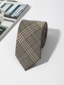 1pc Men Plaid Pattern Fashion Versatile Tie For Daily Life - Multicolor - View 4
