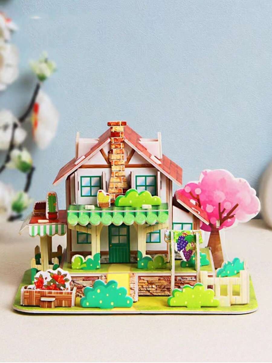 1 set rompecabezas moderno casa Juego Juguete para Niños - Multicolor - Ver 1