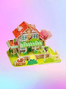 1 set rompecabezas moderno casa Juego Juguete para Niños - Multicolor - Ver 2