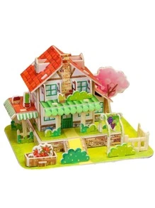 1 set rompecabezas moderno casa Juego Juguete para Niños - Multicolor - Ver 4