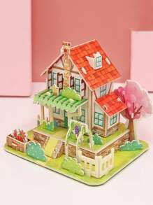 1 set rompecabezas moderno casa Juego Juguete para Niños - Multicolor - Ver 5