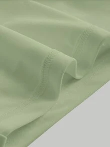 SHEIN MOD Top bandeau unicolor fruncido de malla - verde menta - Ver 3