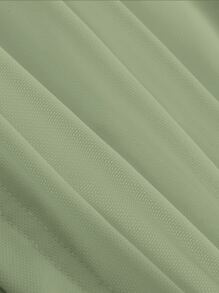 SHEIN MOD Top bandeau unicolor fruncido de malla - verde menta - Ver 4