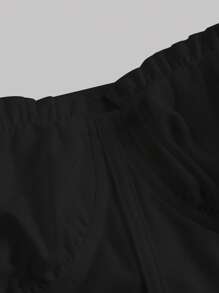 SHEIN MOD Sweetheart Neck Ruched Bustier Bandana Hem Crop Tee