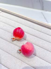 2入組女士桃色裝飾可愛鴨嘴夾適用於頭髮裝飾用品 - 玫紅色 - 查看 3