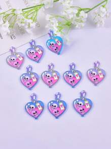 10入組/套亞克力骷髅頭圖案心DIY吊墜 - 彩色 - 查看 2