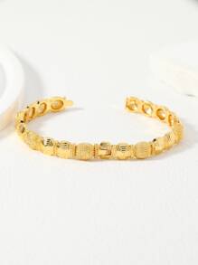 Brazalete con textura de metal - Amarillo Oro - Ver 2