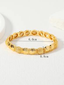 Brazalete con textura de metal - Amarillo Oro - Ver 3