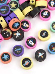 30入組卡通圖案釘珠 - 深灰色 - 查看 4