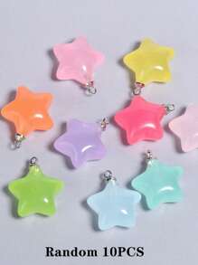 10入組隨機星星DIY吊墜
