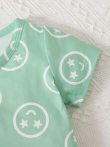 Baby Boy Cartoon Graphic Tee & Shorts - Green - View 5