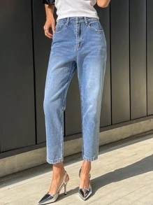 DAZY Mèo Whisker Quần legging thẳng - Rửa trung bình - Xem 6