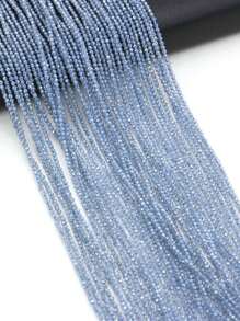 1 Spinel Xanh Nhạt Pha Lê Tráng Mặt Đính Hạt Dây Trang Sức Làm - Màu xanh nhạt - Xem 3