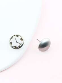 2入組圓形耳釘