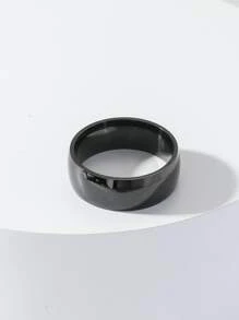 Nhẫn nam tối giản - Màu Đen Súng - Xem 3