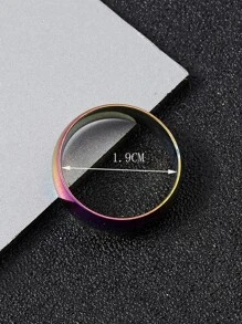 男士鐳射戒指,適用於首飾類禮品和派對 - 彩色 - 查看 3