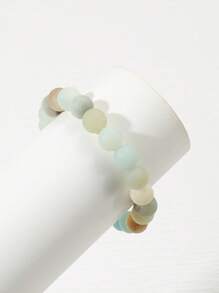 石頭串珠手環 - 淺藍色 - 查看 3