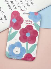 1 Họa Tiết Hoa Bao Thẻ Có Dây Buộc Đơn Giản Di Động Đựng Thẻ Cho Văn Phòng, Trường Học, Sinh Viên - Nhiều màu - Xem 2