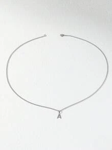 Mặt dây chuyền chữ cái - Bạc - Xem 3