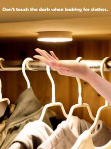 1入組觸摸式可調光吊燈簡約圓形塑料家用櫥櫃燈 - 黃色 - 查看 1