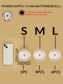 1入組觸摸式可調光吊燈簡約圓形塑料家用櫥櫃燈 - 黃色 - 查看 4