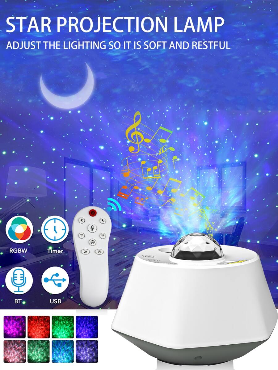 1 pieza Proyector galaxia galaxia proyección moderno de plástico control de aplicaciones para casa - Multicolor - Ver 1