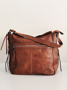 Bolsas de Luxo de Grande Capacidade, Bolsa de Ombro de Cor Sólida Versátil, Bolsa Debaixo do Braço de Couro Sintético com Zíper, Bolsa Tote Estilosa, Bolsa Transversal Vintage Mensageira, Bolsa da Moda, Presente Perfeito para Mãe, Bolsa de Escritório e Casual para Mulheres, Perfeita para Escritório, Negócios e Trabalho, Bolsa Inspirada no Estilo Retrô para Mulheres