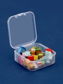 2入組透明迷你文具收納盒學生用簡易多層書桌架辦公文具收納 - 無色 - 查看 3